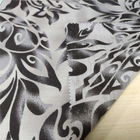 Dyed Polycotton Fabric 90% Polyester 10% Cotton 100gsm Black Flower Pattern